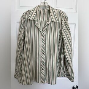 Size 20W Foxcroft long sleeve button down shirt.  Wrinkle free shaped fit.